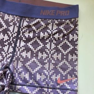 Nike Pro Purple Dri Fit Compression Spandex Shorts